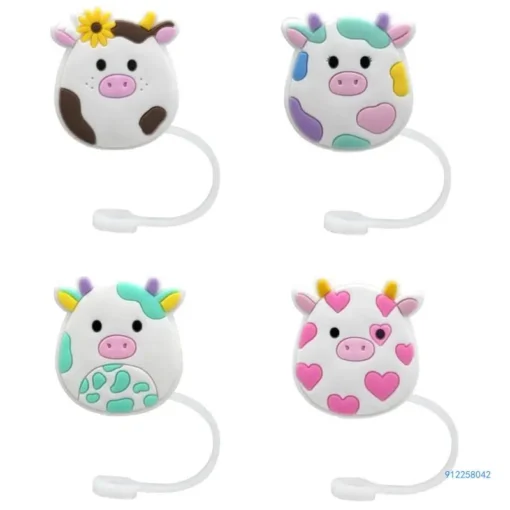 4-Pcs-Reusable-Silicone-Straw-Covers-Cap-Cartoon-Cow-Straw-Toppers-DustProof-Drinking-Straw-Tip-Lids.webp