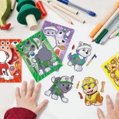 8-16Sheets-PAW-Patrol-Puzzle-Anime-Stickers-Chase-Make-a-Face-Assemble-Funny-Cartoon-Decal-Assemble-3.webp