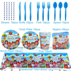 Disney-Cartoon-COCOMELONS-Theme-Birthday-Party-Decoration-Supplies-Disposable-Cutlery-Balloon-Background-Baby-Shower-Kid-Gift-7.webp