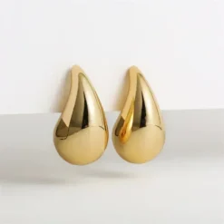 Vintage-Gold-Color-Plated-Chunky-Dome-Drop-Earrings-for-Women-Glossy-Thick-Teardrop-Waterdrop-Hoop-Earring-2.webp