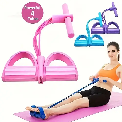 1pc Yoga Fitness Pedal Puller, Resistance Band, Suitable For Body Slimming Shaping, Waist Arms & Legs Stretching