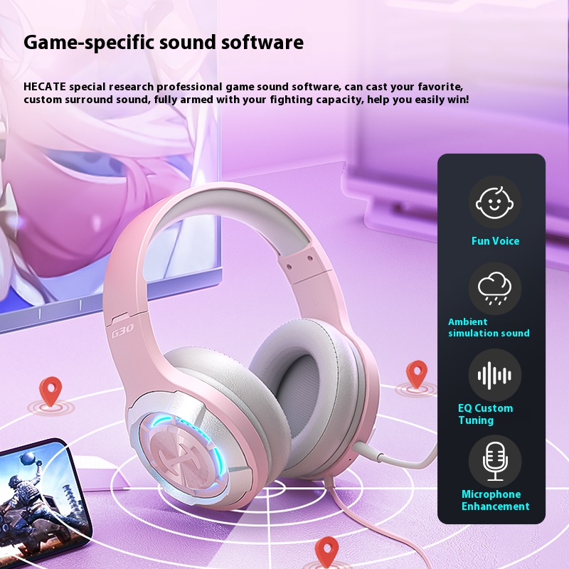 Walker G30II Cat Ear Headset for Gaming and Gaming